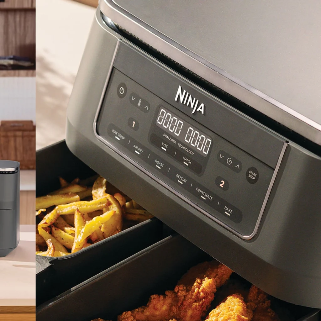 L’écran du Ninja Dual Zone et ses boutons de cuisson
