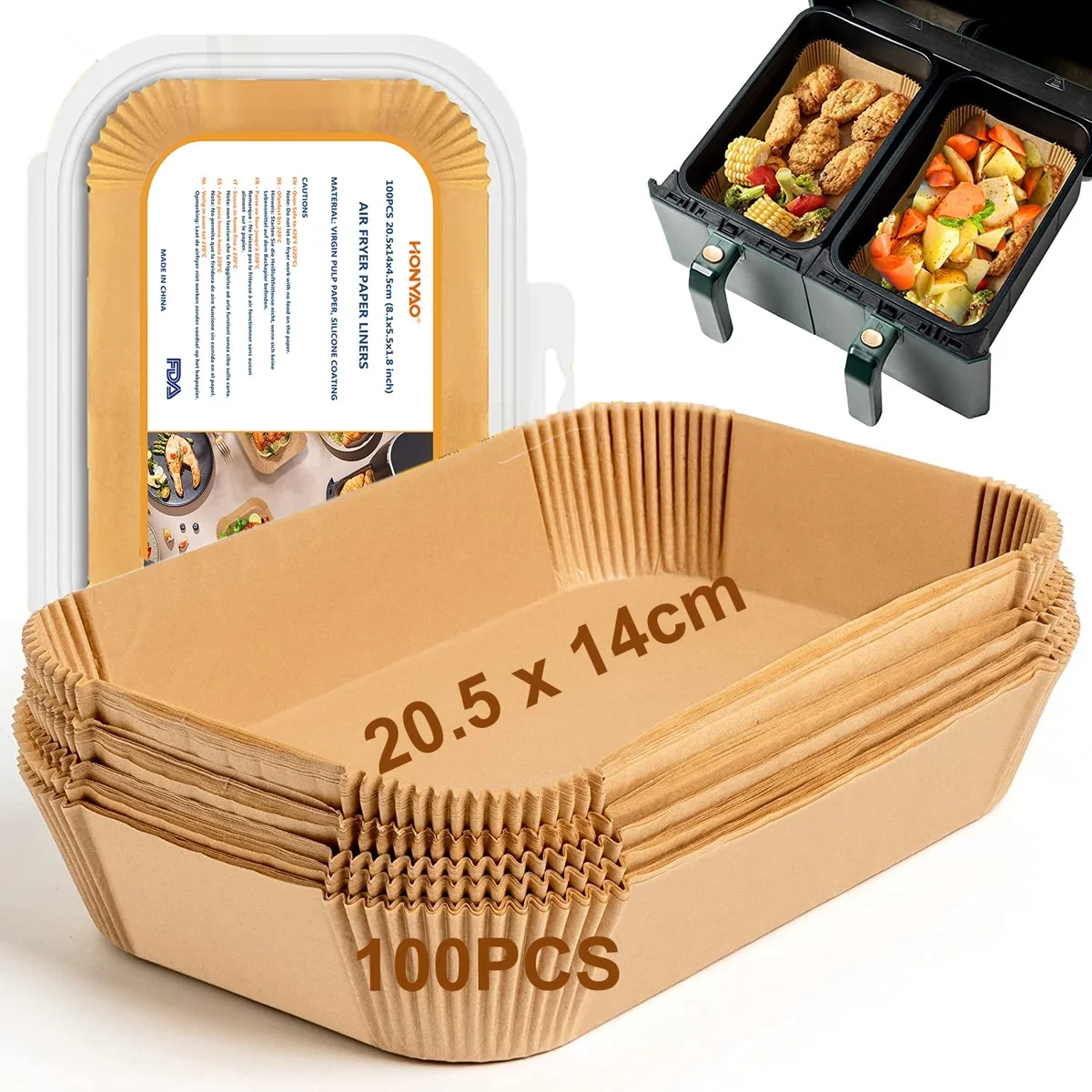 Papier cuisson pour Ninja Dual Zone, 100 feuilles