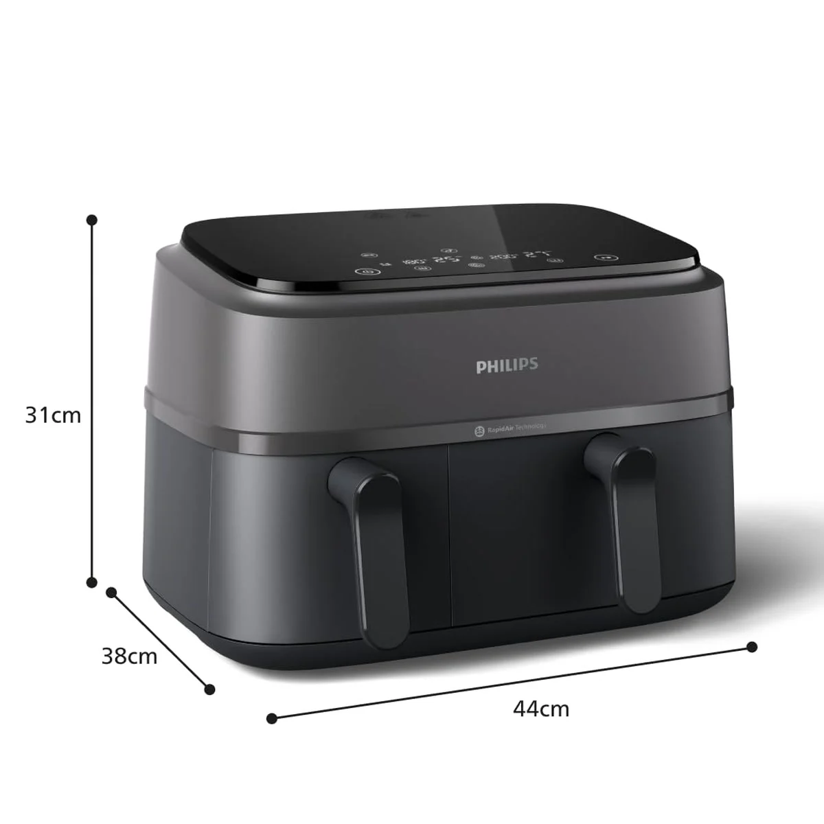 Air fryer Philips Série 3000 à 2 tiroirs 9 L, photo 2
