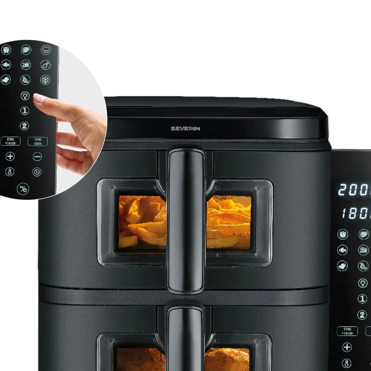 Air fryer Severin S-Fry Duo Stack 11 L, photo 3