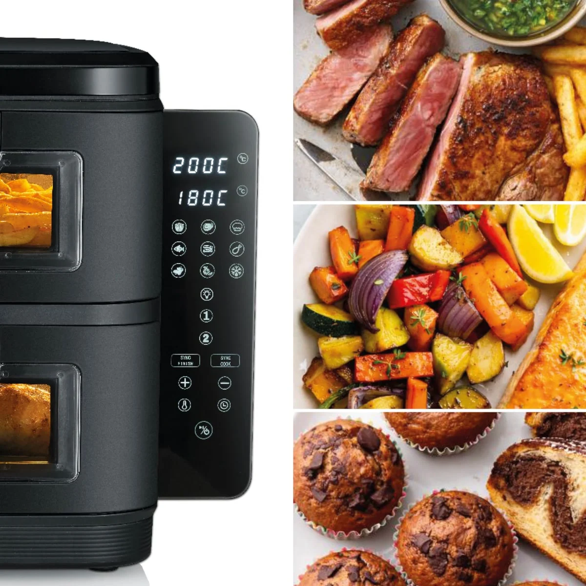 Air fryer Severin S-Fry Duo Stack 11 L, photo 4